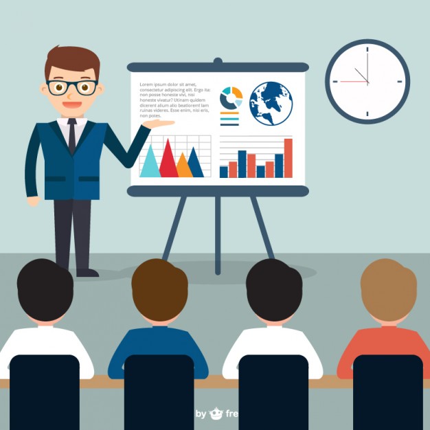 Business presentation Free Vector